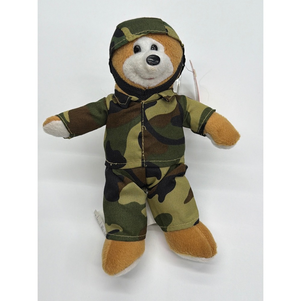 2008 Toy Network Bryson Soldier Bear 9 Inch‎ Military Camouflage Plush Teddy